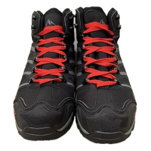 👢🏔️ NORTIV 8 Softshell Hiking Boots | Black/Gray | Red Laces | Men’s 8 EU 41 UK7